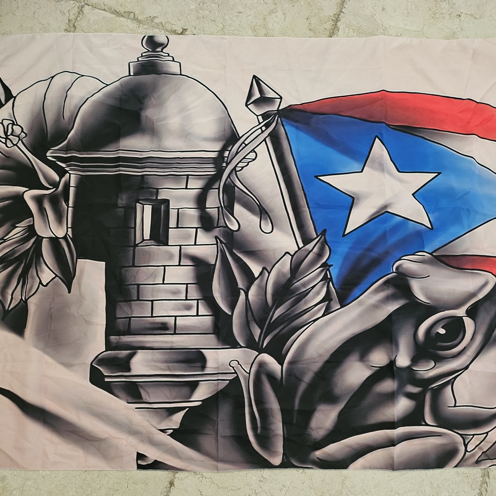 Puerto RICO Wall Tapestry with Flag Design